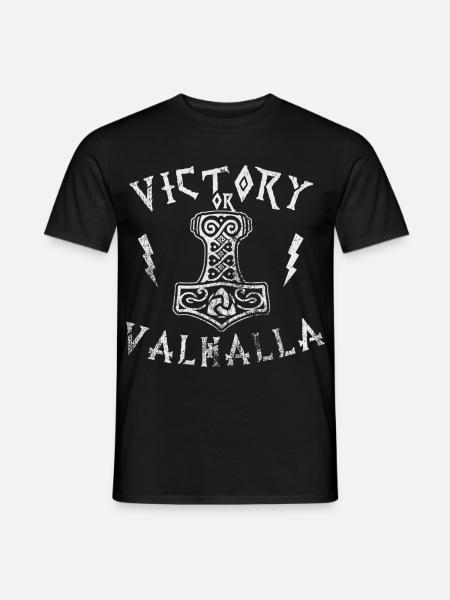 Victory or Valhalla - Men's T-Shirt - black