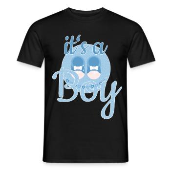 Cadeau Bébé Garçon - T-shirt homme - noir - Devant - AI Model Male 178 light (178cm)