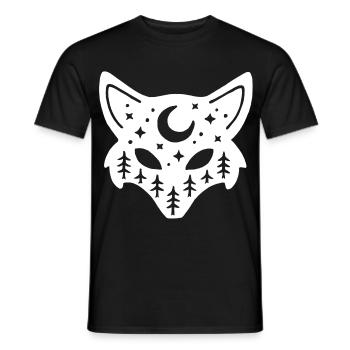 Weißes Fuchs-Totem der Natur - Männer T-Shirt - Schwarz - Vorne - AI Model Male 178 light (178cm)