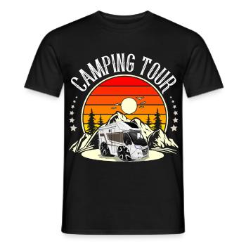 Camping Campen Camper Camping Tour - Männer T-Shirt - Schwarz - Vorne - AI Model Male 178 light (178cm)