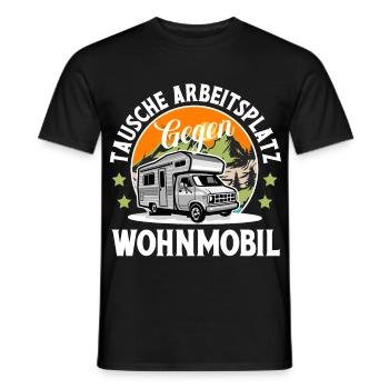 Camping Camper Campen - Männer T-Shirt - Schwarz - Vorne - AI Model Male 178 light (178cm)