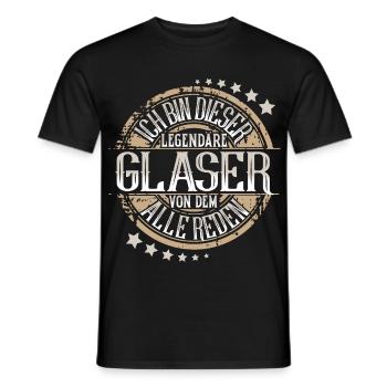 Glaser - Männer T-Shirt - Schwarz - Vorne - AI Model Male 178 light (178cm)