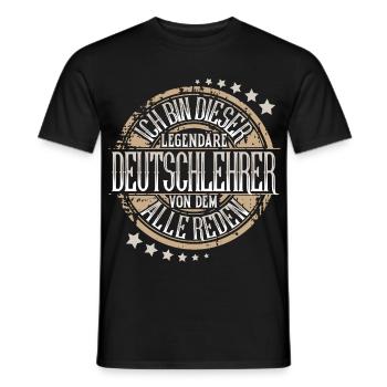 Deutschlehrer - Männer T-Shirt - Schwarz - Vorne - AI Model Male 178 light (178cm)