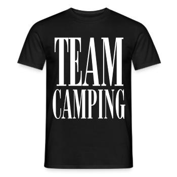 Camping Team Campen Camper - Men's T-Shirt - black - Front - AI Model Male 178 light (178cm)