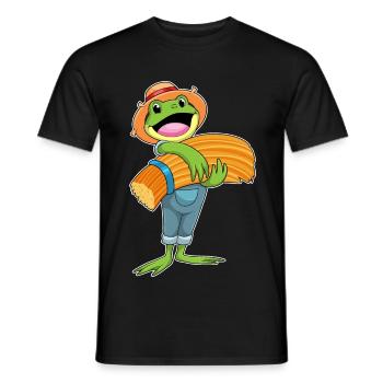 Frosch Landwirt Stroh Bauernhof - Männer T-Shirt - Schwarz - Vorne - AI Model Male 178 light (178cm)