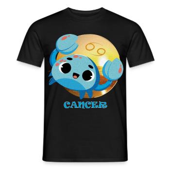 Sternzeichenkrebs - Männer T-Shirt - Schwarz - Vorne - AI Model Male 178 light (178cm)