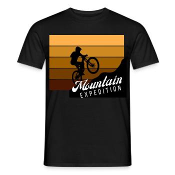 Mountain Expedition Jump - Men's T-Shirt - black - Front - AI Model Male 178 light (178cm)