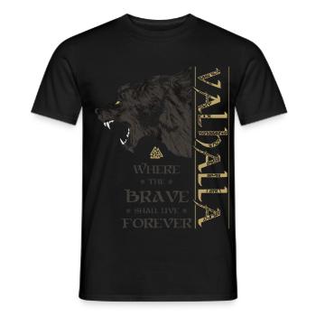 Valhalla Viking Bear Grizzly Bear Wotan Nœuds - T-shirt homme - noir - Devant - AI Model Male 178 light (178cm)