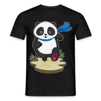 Panda Jogger Jogging Sport - T-shirt homme - noir - Devant - AI Model Male 178 light (178cm)