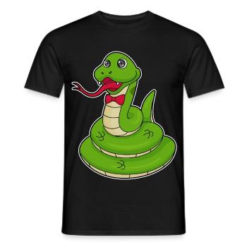 Snake Bow - Men's T-Shirt - black - Front - AI Model Male 178 light (178cm)