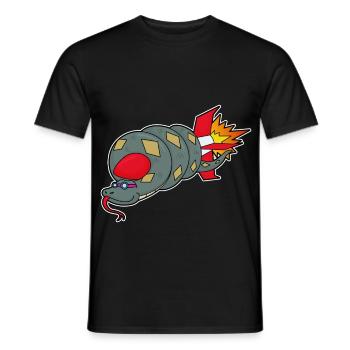 Snake Rocket - Men's T-Shirt - black - Front - AI Model Male 178 light (178cm)