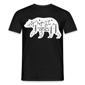 Nature totem polar bear - Men's T-Shirt - black - Front - AI Model Male 178 light (178cm)