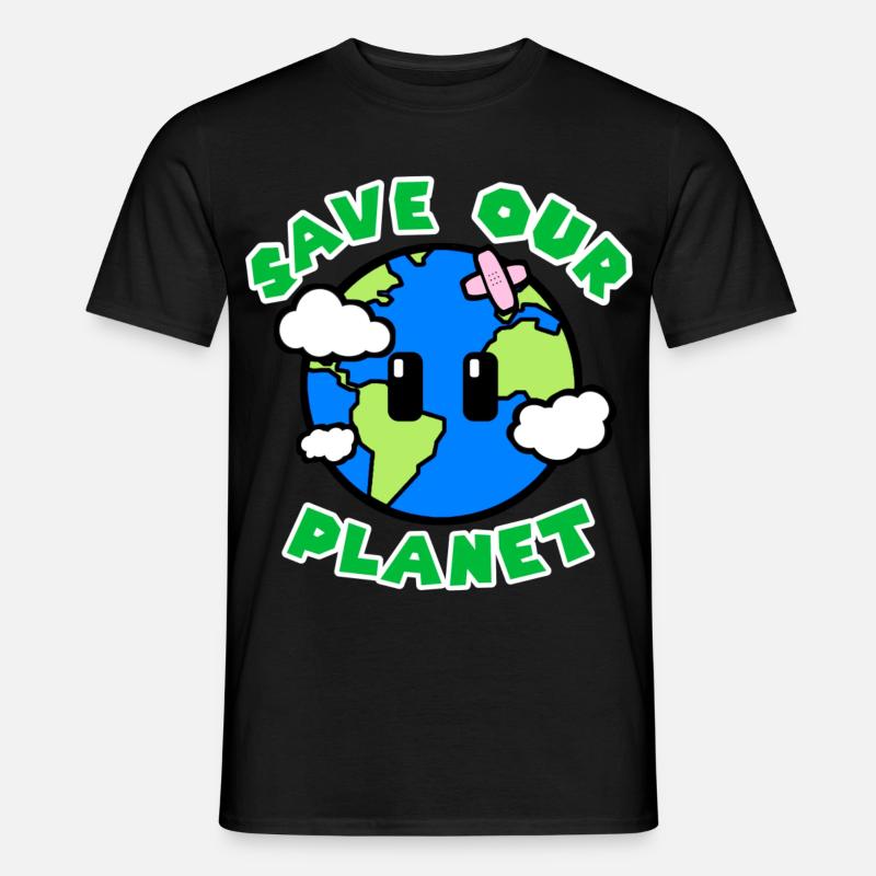 Save Our Planet - Männer T-Shirt - Schwarz