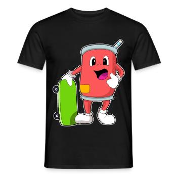 Dose Skater Skateboard - Männer T-Shirt - Schwarz - Vorne - AI Model Male 178 light (178cm)