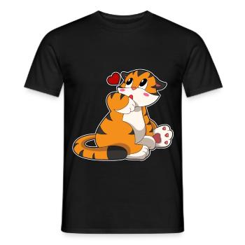 Tiger Heart - Men's T-Shirt - black - Front - AI Model Male 178 light (178cm)