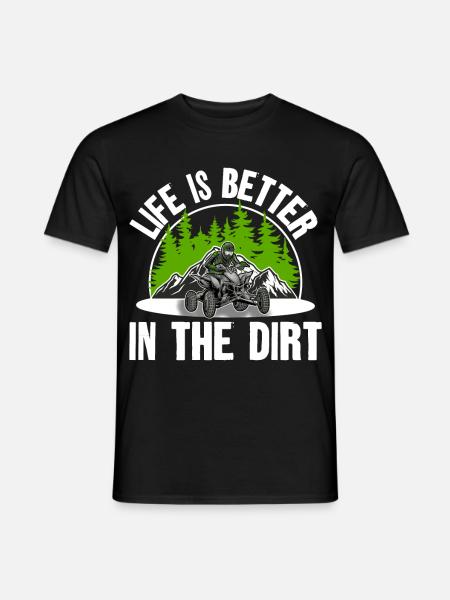 Quad ATV Offroad Quadfahrer - Männer T-Shirt - Schwarz