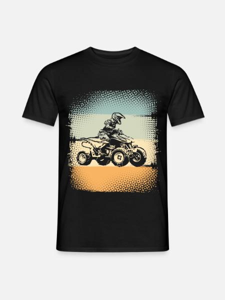 Quad ATV Offroad Quadfahrer - Männer T-Shirt - Schwarz