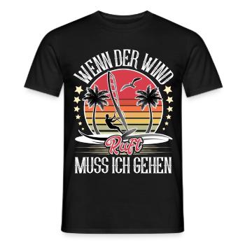 Windsurfen Windsurfer Windsurf - Männer T-Shirt - Schwarz - Vorne - AI Model Male 178 light (178cm)