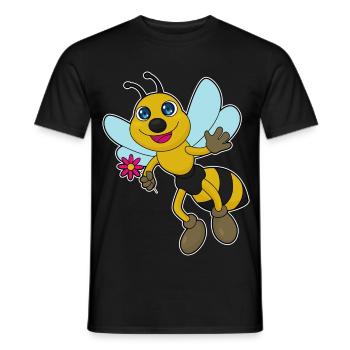 Fleur d’abeille - T-shirt homme - noir - Devant - AI Model Male 178 light (178cm)
