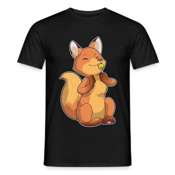Fox lollipop - Men's T-Shirt - black - Front - AI Model Male 178 light (178cm)
