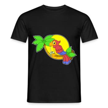 Papagei Kokosnuss - T-shirt homme - noir - Devant - AI Model Male 178 light (178cm)