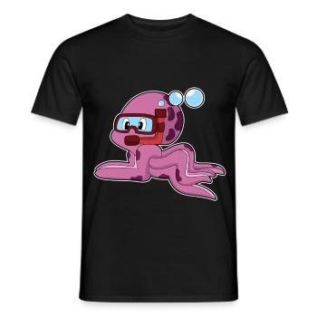 Krake Taucher Schnorchel Tauchen - Männer T-Shirt - Schwarz - Vorne - AI Model Male 178 light (178cm)