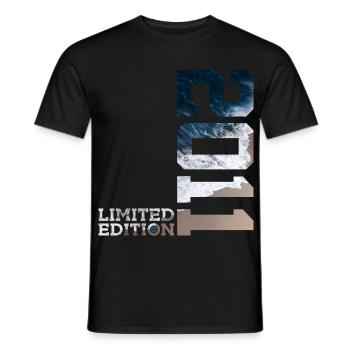 15. GEBURTSTAG LIMITED EDITION 2011 - Männer T-Shirt - Schwarz - Vorne - AI Model Male 178 light (178cm)