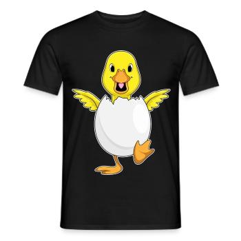 Ente Eierschale - Männer T-Shirt - Schwarz - Vorne - AI Model Male 178 light (178cm)