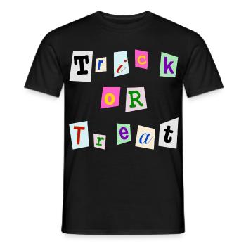 Des bonbons ou des bonbons pour Halloween - T-shirt homme - noir - Devant - AI Model Male 178 light (178cm)