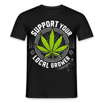 Kiffen - Legalize it - 420 - Weed Hanf & Cannabis - Men's T-Shirt - black - Front - AI Model Male 178 light (178cm)