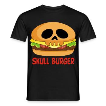Die Rückkehr des Burgerschädels - Männer T-Shirt - Schwarz - Vorne - AI Model Male 178 light (178cm)