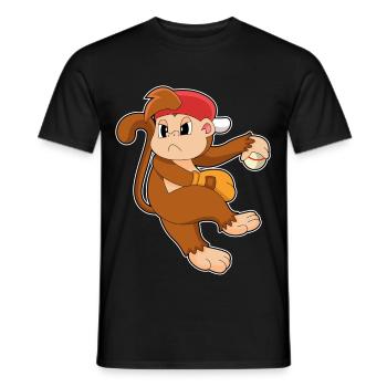 Gant de baseball Monkey - T-shirt homme - noir - Devant - AI Model Male 178 light (178cm)