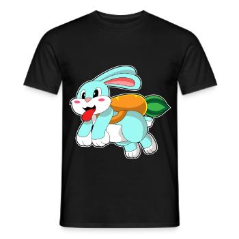 Rabbit Carrot - Men's T-Shirt - black - Front - AI Model Male 178 light (178cm)