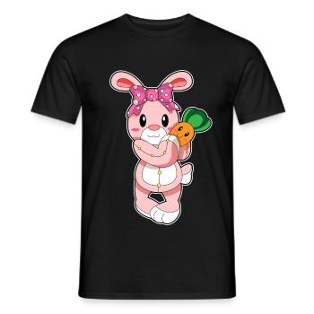 Bunny Carrot - Men's T-Shirt - black - Front - AI Model Male 178 light (178cm)