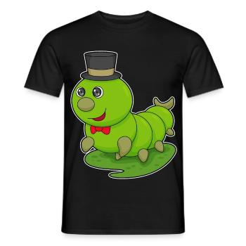 Chapeau haut-de-forme Gentleman Caterpillar - T-shirt homme - noir - Devant - AI Model Male 178 light (178cm)