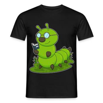 Lunettes de livre Caterpillar Nerd - T-shirt homme - noir - Devant - AI Model Male 178 light (178cm)