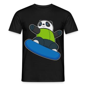 Panda Snowboarder Snowboard - T-shirt homme - noir - Devant - AI Model Male 178 light (178cm)