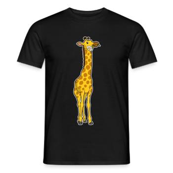 Giraffe Daisy - Men's T-Shirt - black - Front - AI Model Male 178 light (178cm)