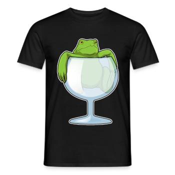 Frog Wine Glass - Men's T-Shirt - black - Front - AI Model Male 178 light (178cm)