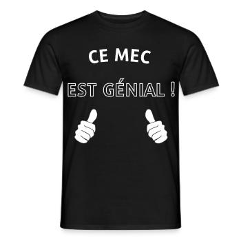 Ce mec est génial - T-shirt homme - noir - Devant - AI Model Male 178 light (178cm)