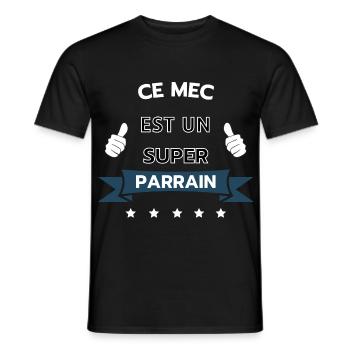 Ce mec est un super parrain - T-shirt homme - noir - Devant - AI Model Male 178 light (178cm)