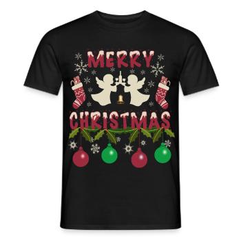 Weihnachtsengel - Männer T-Shirt - Schwarz - Vorne - AI Model Male 178 light (178cm)