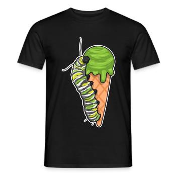 Glace gaufrée Chenille - T-shirt homme - noir - Devant - AI Model Male 178 light (178cm)