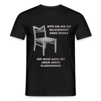 Gelassenheit eines Stuhls - Männer T-Shirt - Schwarz - Vorne - AI Model Male 178 light (178cm)