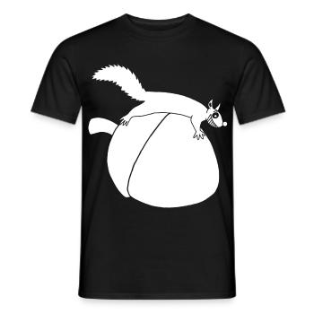 L'écureuil contre le gland (blanc) - T-shirt homme - noir - Devant - AI Model Male 178 light (178cm)