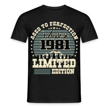 1981 Limited Edition - Männer T-Shirt - Schwarz - Vorne - AI Model Male 178 light (178cm)