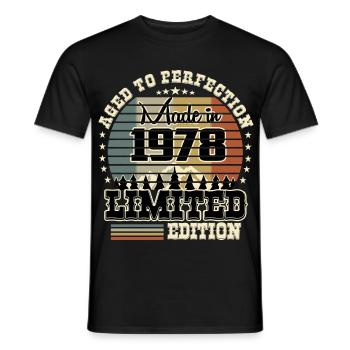 1978 Limited Edition - Men's T-Shirt - black - Front - AI Model Male 178 light (178cm)