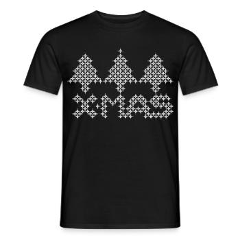 Arbre de Noël Icône graphique de Noël - T-shirt homme - noir - Devant - AI Model Male 178 light (178cm)