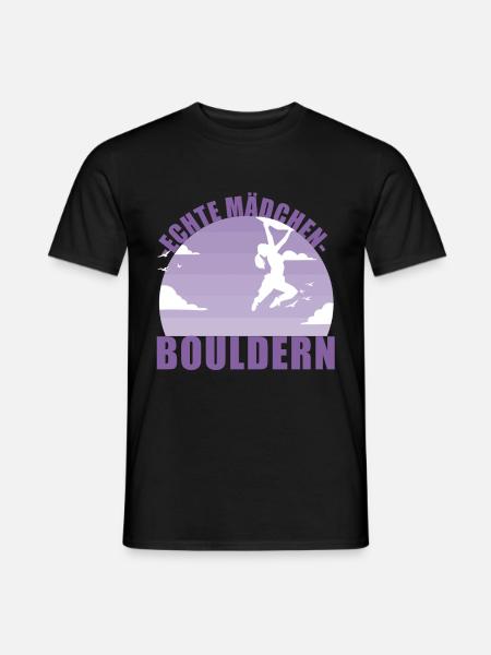 Bouldern Mädchen Hobby Boulderin Berge Geschenk - Männer T-Shirt - Schwarz