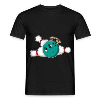 Bowling Bowling Ball Pin - Men's T-Shirt - black - Front - AI Model Male 178 light (178cm)